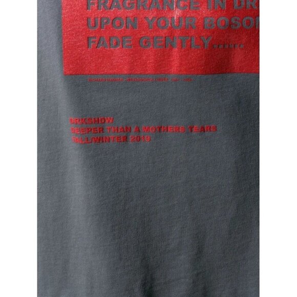Rick Owens DRKSHDW Graphic Trauma Slogan Print T-Shirt Size S Mens D/U 19 $335 - Picture 13 of 14